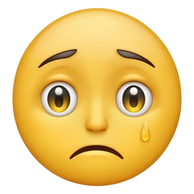Crying emoji with only one eye sticker