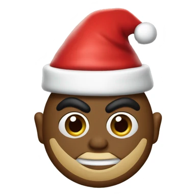 Brutus Buckeye with Santa hat sticker