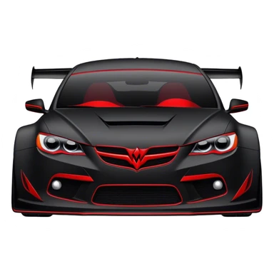 Car with a wicked livery  sticker