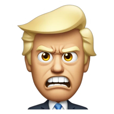 angry donald trump sticker
