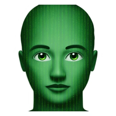 Écran noir avec lettres vertes comme matrix sticker