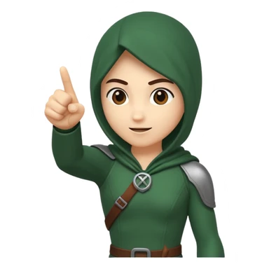 rogue character pointing up “idea” with vine spark sticker