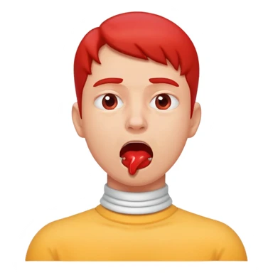 Choking throat in a playful way sticker