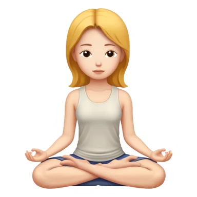 I want a girl meditating  sticker