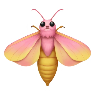 Rosy maple moth sticker