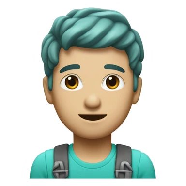  "W" DE COLOR TURQUEZA Y CON DIFUMINADO COLOR BLANCO  sticker