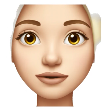 A girl without make-up, with natural beauty, with soft expressive lips, white skin sticker