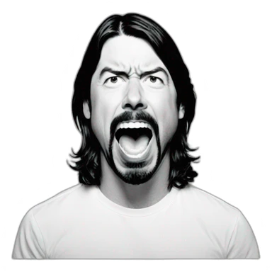 Dave Grohl Yelling Hero With Text sticker