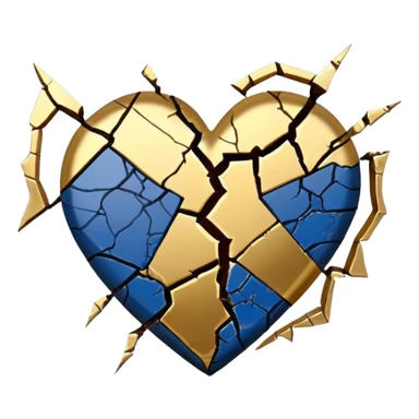 Kintsugi heart sticker