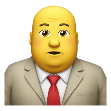 fat yellow ai guy with a tie hes fat and is yellow with a red tie sticker