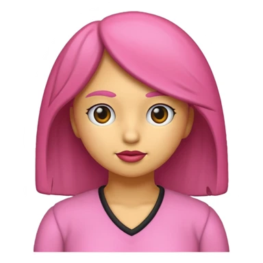 chica rosa pensando sticker