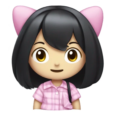 Sanrio Kuromi with a shirt saying MILA sticker