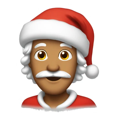 Santa wearing bonnet sticker