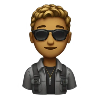 21year boy looking cool and smart sticker