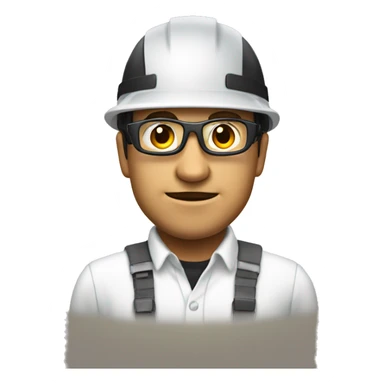 Ingeniero con cascos, lentes de seguridad, mexicano sticker