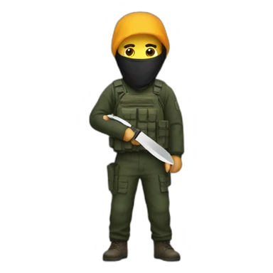 terrorist with knife sticker