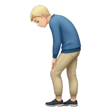 Human with bad posture  sticker