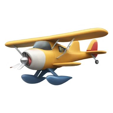 A bear riding a tiny aeroplane sticker