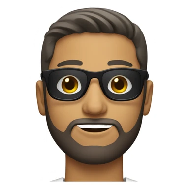 young white man + little beard + sunglasses sticker