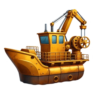 floating gold mining dredge sticker
