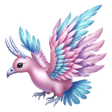 Shiny pastel feathery tropical exotic shimmering silky smooth soft flurry Diancie-Palkia-Amaura-Aurorus-aesthetic-fusion sticker