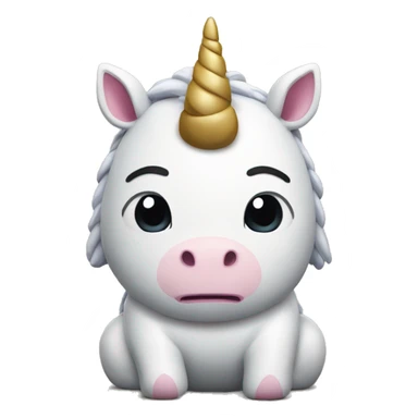 unicorn doing a sumo standing squat position sticker