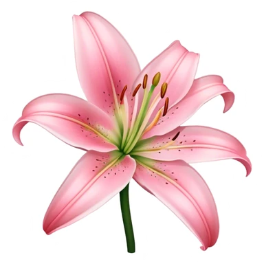 light pink lilium sticker