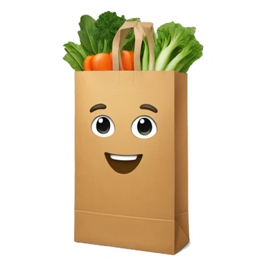 Vegetables paper bag sticker