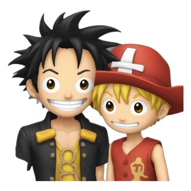 luffy et mr fantastique sticker