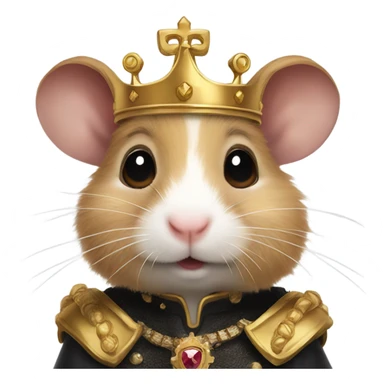 hamster as king von sticker