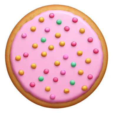 pink circle cookie with sprinkles  sticker