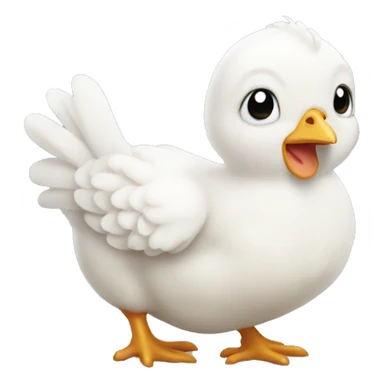 a white baby chicken sticker