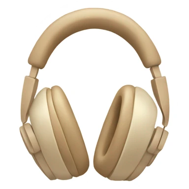 beige headphones with beige bows sticker