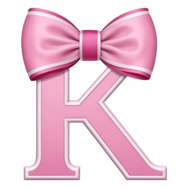 mix light pink dark pink and white girly letter k sticker