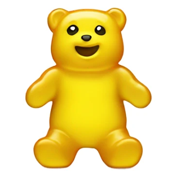 Yellow gummy bear  sticker