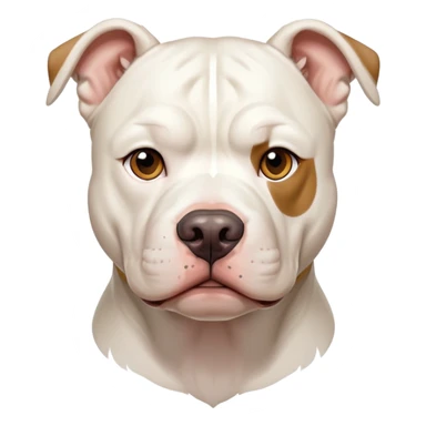 White pitbull sticker