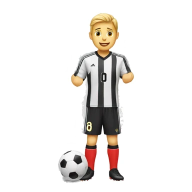 Junge spielt Fußball  sticker