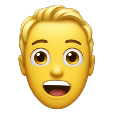 an emoji surprised face that thinks something is attractive sticker
