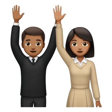 🙇+🙋 create emoji different sticker