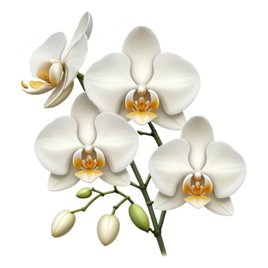 white orchids sticker