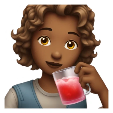 heart drinked sticker