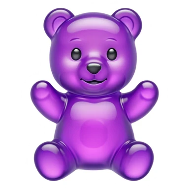 Purple Gummy bear sticker