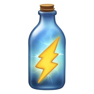 Lightning in a round bottle sticker