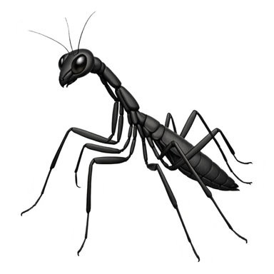 A black mantis sticker