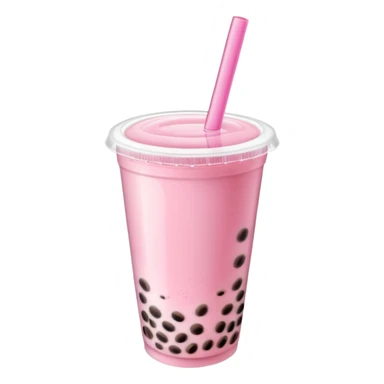 Pink bubble tea  sticker