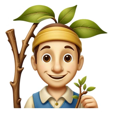 Pinnochio with a branch nose  sticker