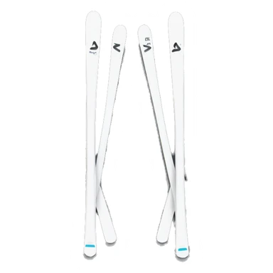 A white pair of skis sticker