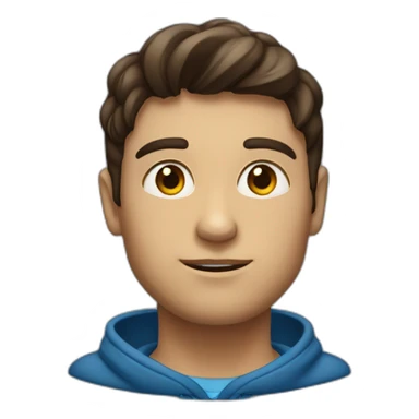 adolecente brune aux yeux bleu sticker