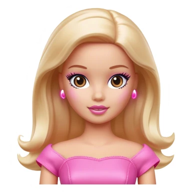 pink barbie doll sticker