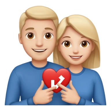 זוג אוהבים עם לייק sticker